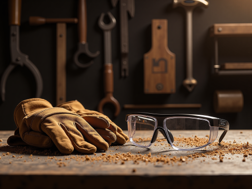 Safety glasses and protective eyewear displayed on a clean surface